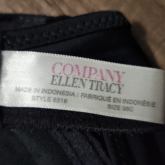 Ellen Tracy Black Bra Sheer Straps with Sheer Sides Size 36 C - Picture 6 of 6